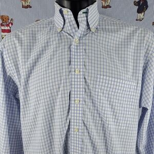 Y2K Tommy Hilfiger American Classic button-up dress casual plaid shirt 15.5